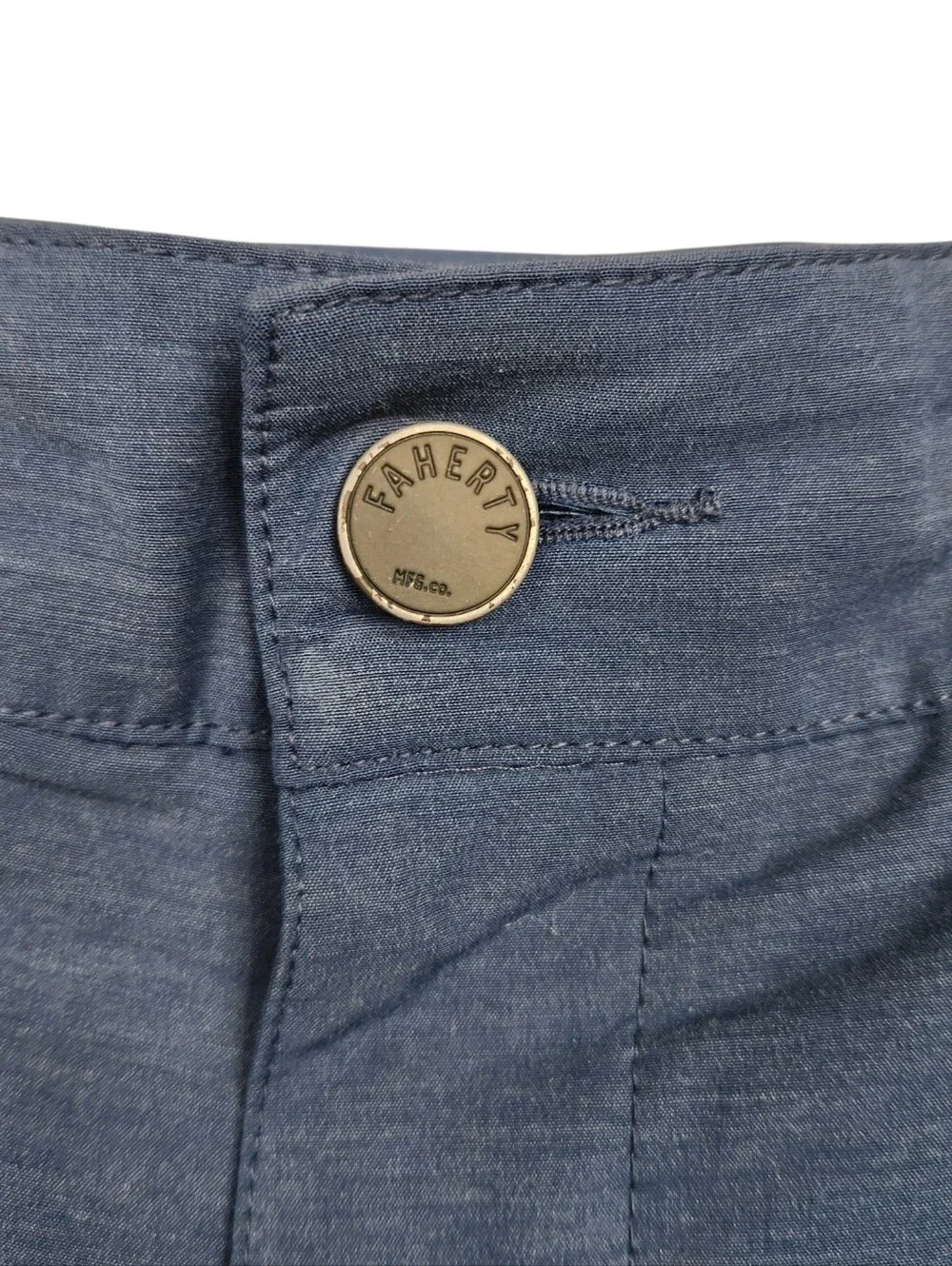 Faherty All Day Shorts Blue Midnight Golf MSC0013 Quick Drying Mens Size 35